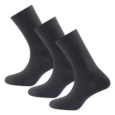 Devold DAILY MERINO MEDIUM SOCK 3PK Gyerek zokni, fekete, méret