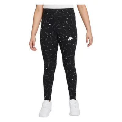 Nike NSW FAVORITES AOP LEGGING G Lány leggings, fekete, méret