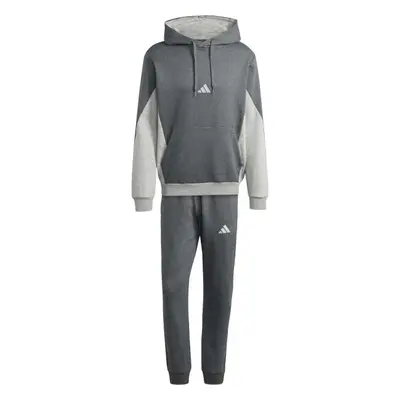 adidas SPORTSWEAR FLEECE COLORBLOCK TRACK SUIT Férfi melegítő szett, sötétszürke, méret