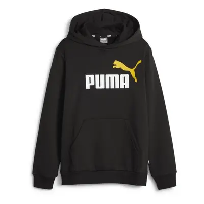 Puma ESS + COL BIG LOGO HOODIE FL B Fiú pulóver, fekete, méret