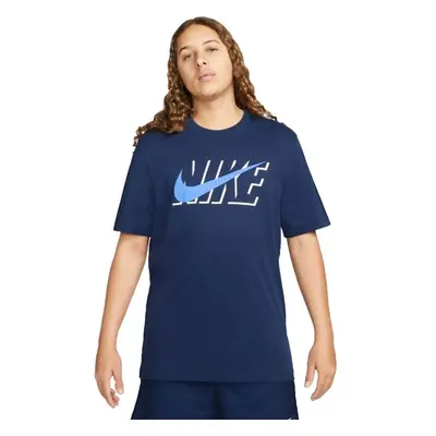 Nike NSW TEE SWOOSH BLOCK Férfi póló, sötétkék, méret