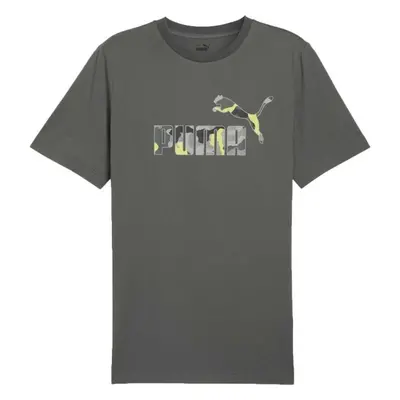 Puma ESS + CAMO GRAPHIC TEE Férfi póló, sötétszürke, méret