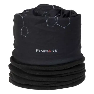 Finmark FSW-203 Multifunkcionális kendő fleece résszel, fekete, méret