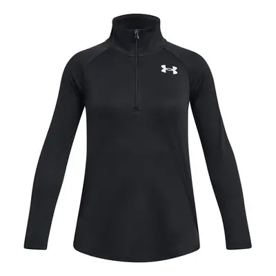 Under Armour TECH GRAPHIC 1/2 ZIP Hosszú ujjú lányka felső, fekete, méret