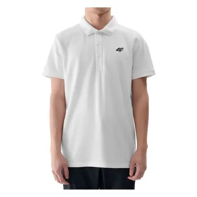 4F POLO SHIRT Férfi galléros póló, fehér, méret