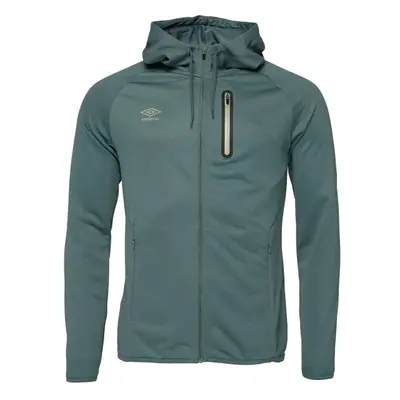 Umbro SPORTSWEAR FULL ZIP HOODIE Férfi cipzáras pulóver, sötétzöld, méret