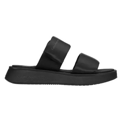 Calvin Klein SLIDE DOUBLE STRAP Női papucs, fekete, méret