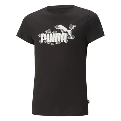 Puma ESS+ANIMAL TEE G Lány póló, fekete, méret