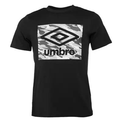 Umbro CAMO BOX LOGO GRAPHIC TEE Férfi póló, fekete, méret