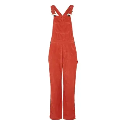 O'Neill CORD DUNGAREE Női kantáros nadrág, piros, méret