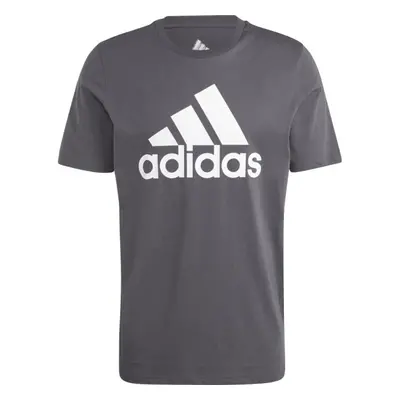 adidas ESSENTIALS SINGLE JERSEY BIG LOGO Férfi póló, sötétszürke, méret