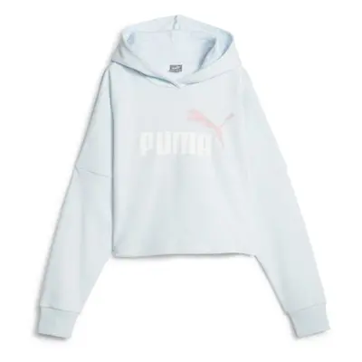 Puma ESSENTIALSENTIALS LOGO HOODIE Lány pulóver, világoskék, méret