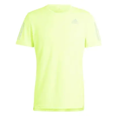 adidas OWN THE RUN TEE Férfi póló futáshoz, fényvisszaverő neon, méret