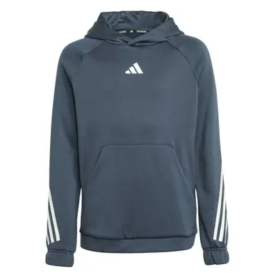 adidas TI HOODIE Fiú sportpulóver edzésre, sötétszürke, méret