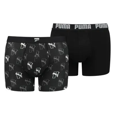 Puma MEN AOP BOXER 2P Férfi boxeralsó, fekete, méret