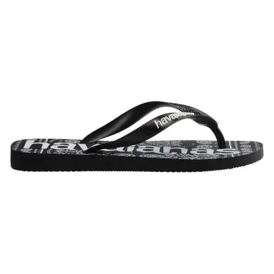 HAVAIANAS TOP LOGO MANIA FASHION Uniszex flip-flop papucs, fekete, méret 47/48