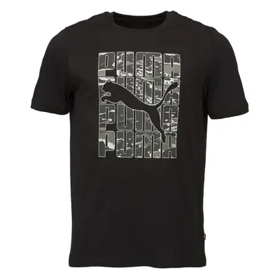 Puma GRAPHICS CAMO TEE Férfi póló, fekete, méret