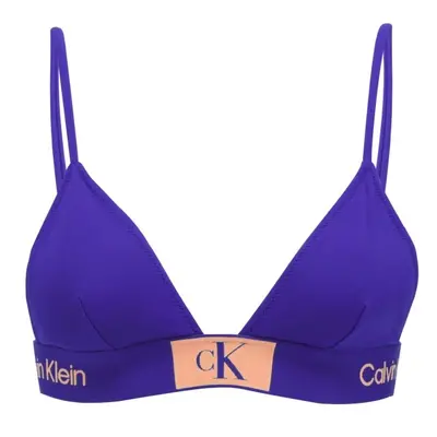 Calvin Klein FIXED TRIANGLE-RP Női fürdőruha felső, kék, méret