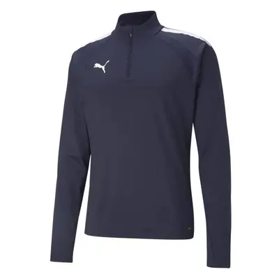 Puma TEAMLIGA 1/4 ZIP TOP Férfi pulóver, sötétkék, méret