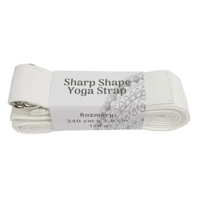 SHARP SHAPE YOGA STRAP WHITE Jóga heveder, fehér, méret