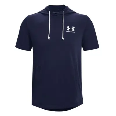 Under Armour RIVAL TERRY LC SS HD Férfi fitness pulóver, sötétkék, méret