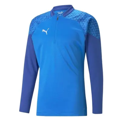 Puma TEAMCUP TRAINING 1/4 ZIP TOP Férfi sportos pulóver, kék, méret