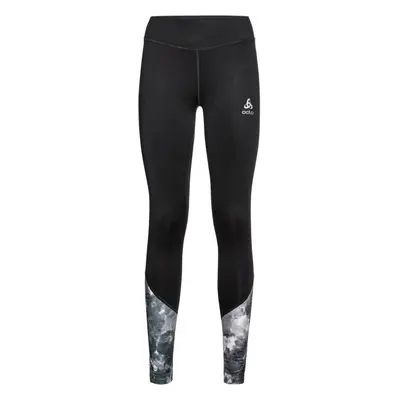 Odlo W ESSENTIAL PRINT TIGHTS Női legging futáshoz, fekete, méret