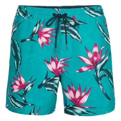 O'Neill FLORAL SHORTS Férfi fürdőnadrág, türkiz, méret