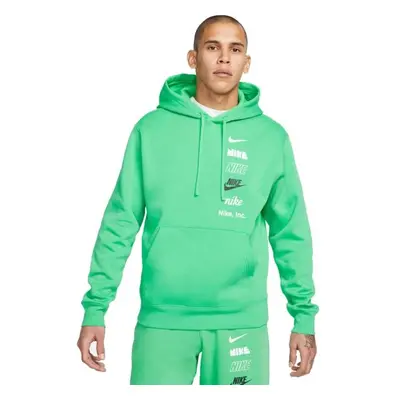 Nike CLUB+ BB PO HOODIE MLOGO Férfi pulóver, zöld, méret