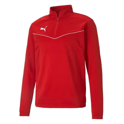 Puma TEAMRISE 4 ZIP TOP Férfi cipzáras pulóver, piros, méret