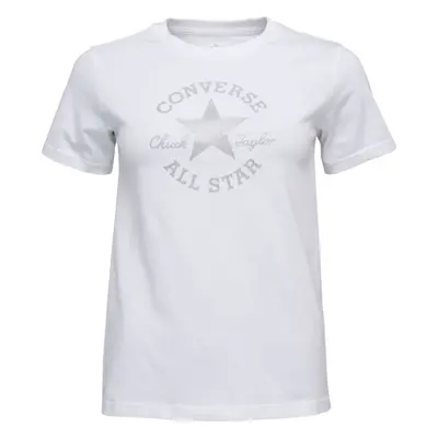 Converse STANDARD FIT CENTER FRONT CHUCK PATCH CORE TEE Uniszex póló, fehér, méret