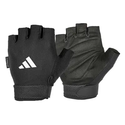 adidas ESSENTIAL ADJUSTABLE GLOVES Férfi súlyemelő kesztyű, fekete, méret