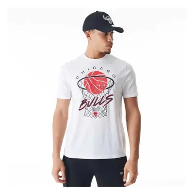 New Era CHICAGO BULLS NBA NET Férfi póló, fehér, méret