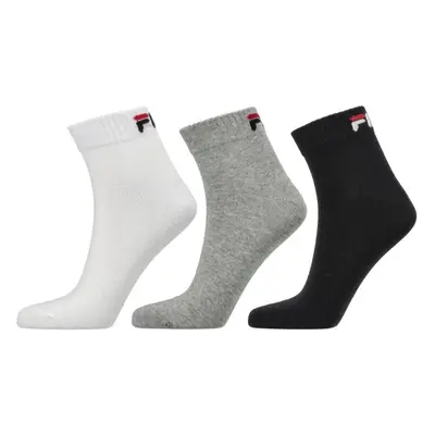 Fila QUARTER PLAIN SOCKS 3P Zokni, fekete, méret