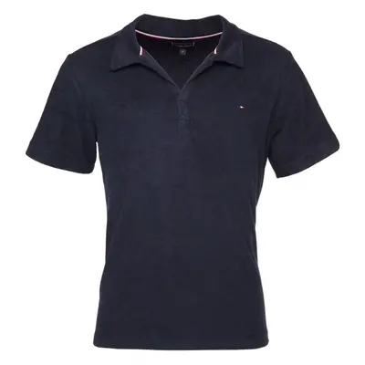 Tommy Hilfiger TERRY SHIRT Férfi galléros póló, sötétkék, méret