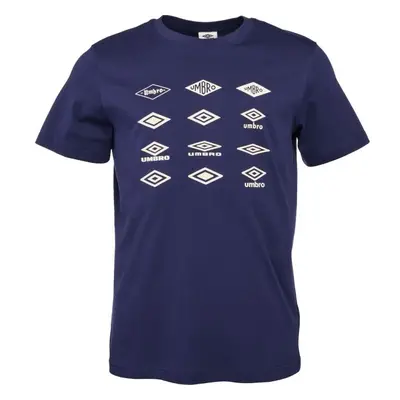 Umbro HISTORIC LOGOS GRAPHIC TEE Férfi póló, sötétkék, méret