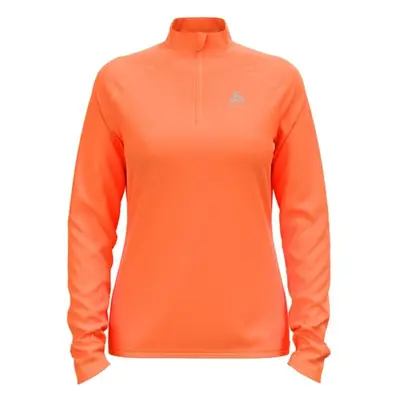 Odlo MIDLAYER 1/2 ZIP CARVE LIGHT Női funkcionális pulóver, narancssárga, méret