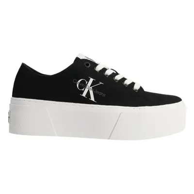 Calvin Klein FLATFORM+ CUPSOLE LOW TXT Női rövid szárú teniszcipő, fekete, méret