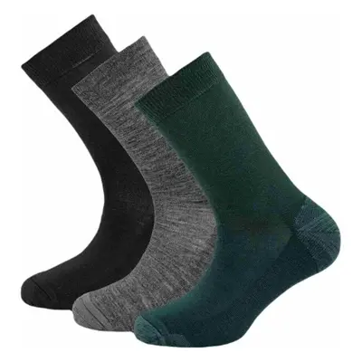 Devold DAILY MERINO MEDIUM SOCK 3PK Férfi gyapjú zokni, fekete, méret