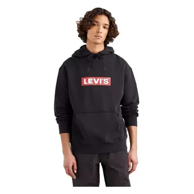 Levi's® T3 RELAXD GRAPHIC HOODIE Férfi pulóver, fekete, méret