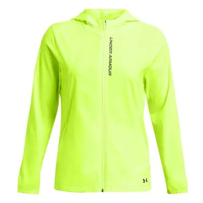 Under Armour OUTRUN THE STORM Női kabát futáshoz, fényvisszaverő neon, méret