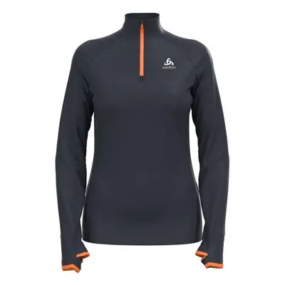 Odlo W MID LAYER 1/2 ZIP AXALP CERAMIWARM Női funkcionális középső réteg, fekete, méret