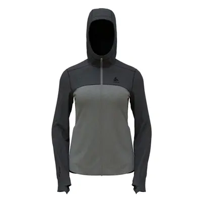 Odlo W PERFORMANCE WOOL X-WARM HOODY Női felső, szürke, méret