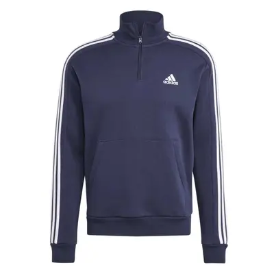 adidas 3S FL 1/4 Z Férfi pulóver, sötétkék, méret