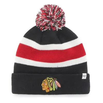 47 NHL CHICAGO BLACKHAWKS BREAKAWAY CUFF KNIT Téli sapka, fekete, méret