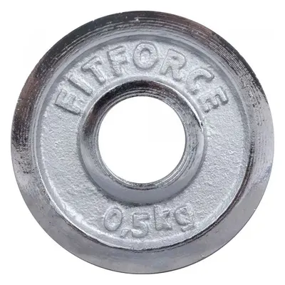 Fitforce SÚLYZÓTÁRCSA 0,5KG CHROM 30MM Súlyzótárcsa, ezüst, méret