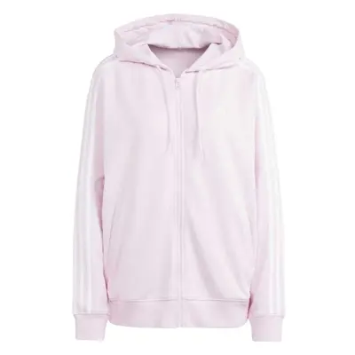 adidas 3-STRIPES FULL ZIP HOODIE Női pulóver, rózsaszín, méret