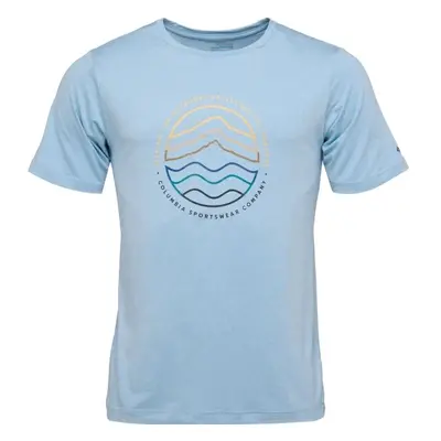 Columbia KWICK HIKE GRAPHIC SS TEE Férfi póló, világoskék, méret