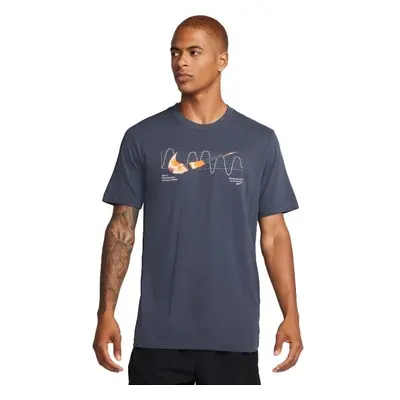 Nike DRI-FIT Férfi póló futáshoz, sötétkék, méret