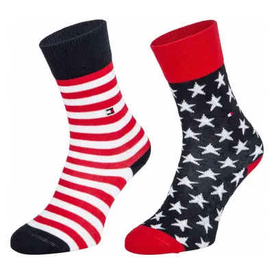 Tommy Hilfiger KIDS SOCK 2P STARS AND STRIPES Gyerek zokni, sötétkék, méret